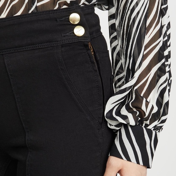 FRAME Denim Le Francoise Jeans in Film Noir - Picture 2 of 14